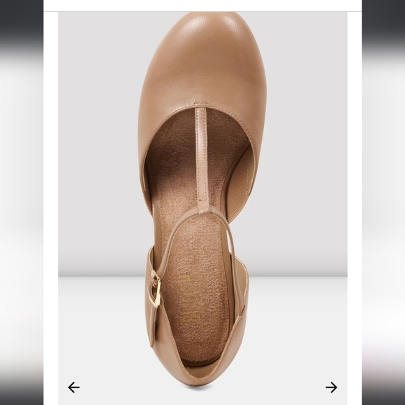 BLOCH Ladies Split Flex Leather Character T Strap Shoes Tan New Size 7 S0390L - Picture 6 of 12